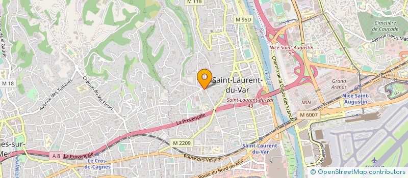 localisation de l'entreprise MADAME EVELYNE CARRARA à SAINT-LAURENT-DU-VAR