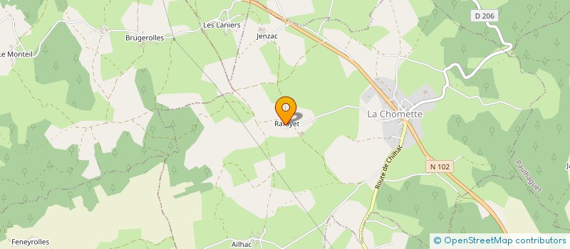 localisation de l'entreprise MADAME EVELYNE CHABRIER  LA CHOMETTE