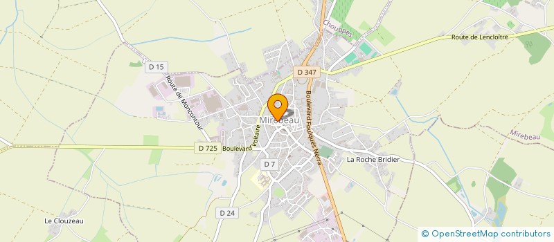 localisation de l'entreprise MADAME EVELYNE CHARRIER  MIREBEAU