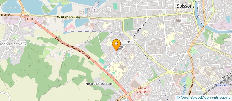 localisation de l'entreprise MADAME EVELYNE CHERITEL à SOISSONS