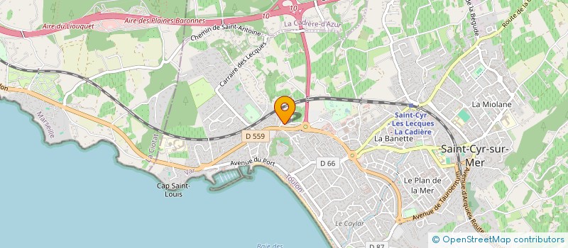 localisation de l'entreprise MADAME EVELYNE COULLET à SAINT-CYR-SUR-MER