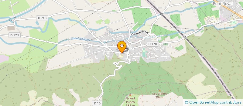 localisation de l'entreprise MADAME EVELYNE COURBET  ALLEINS