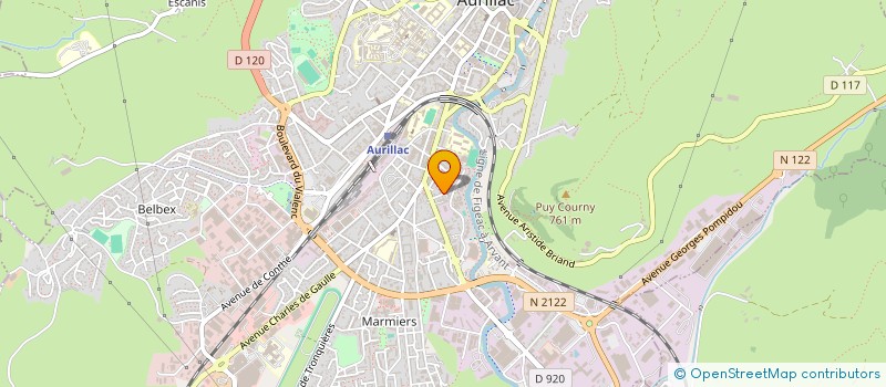 localisation de l'entreprise MADAME EVELYNE COURNIL à AURILLAC