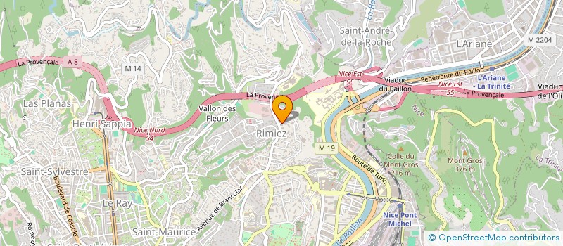 localisation de l'entreprise MADAME EVELYNE CREUSOT  NICE