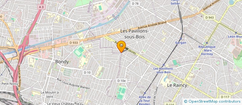 localisation de l'entreprise MADAME EVELYNE CUSTOS  LES PAVILLONS-SOUS-BOIS