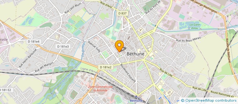 localisation de l'entreprise MADAME EVELYNE DAIME  BETHUNE