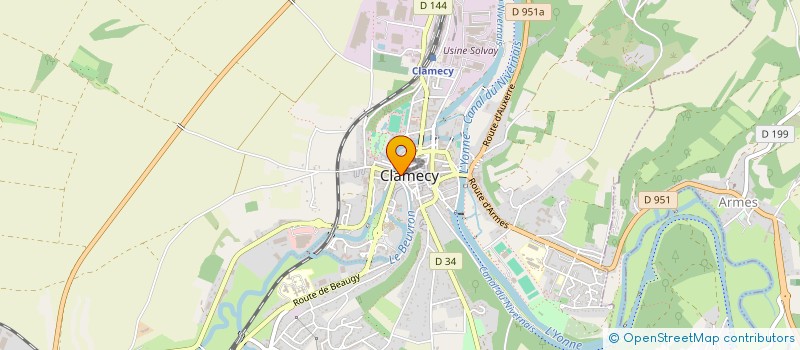 localisation de l'entreprise MADAME EVELYNE DAMEZ à CLAMECY