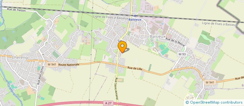 localisation de l'entreprise MADAME EVELYNE DEFOUR  BAISIEUX