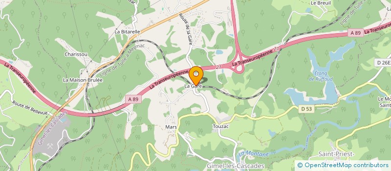 localisation de l'entreprise MADAME EVELYNE DEGUELDRE  GIMEL-LES-CASCADES