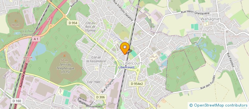 localisation de l'entreprise MADAME EVELYNE DELANNOY  LIBERCOURT