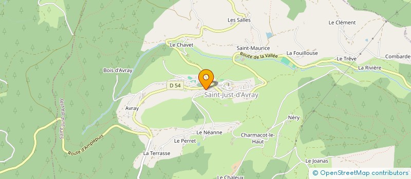 localisation de l'entreprise MADAME EVELYNE DEPAY à SAINT JUST D'AVRAY