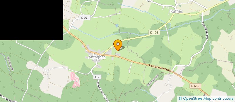localisation de l'entreprise MADAME EVELYNE DERTHEIL  ANTAGNAC