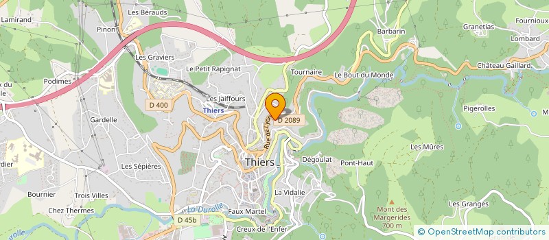 localisation de l'entreprise MADAME EVELYNE DOUARRE  THIERS