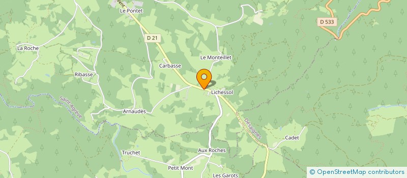 localisation de l'entreprise MADAME EVELYNE DUCLAUX à SAINT-AGREVE