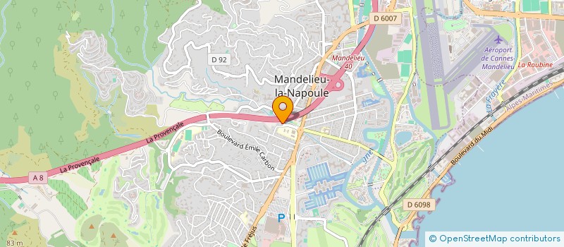 localisation de l'entreprise MADAME EVELYNE FOURNEL à MANDELIEU-LA-NAPOULE