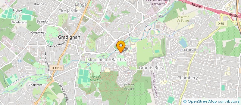 localisation de l'entreprise MADAME EVELYNE GAUTHIER  GRADIGNAN