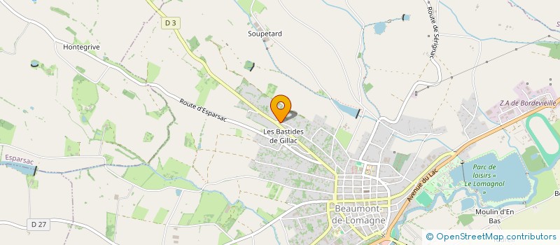 localisation de l'entreprise MADAME EVELYNE GILIS  BEAUMONT-DE-LOMAGNE