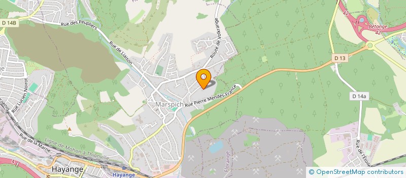 localisation de l'entreprise MADAME EVELYNE HARMS  HAYANGE