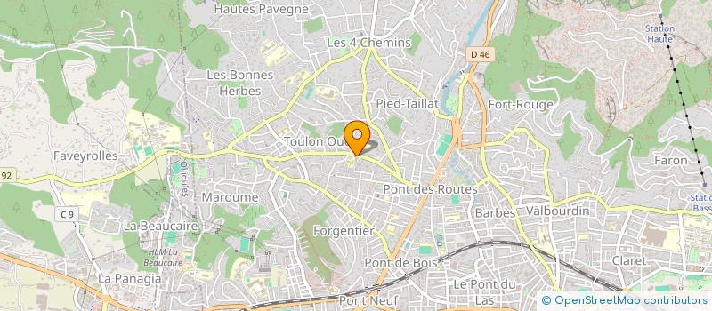 localisation de l'entreprise MADAME EVELYNE JANNIN  TOULON