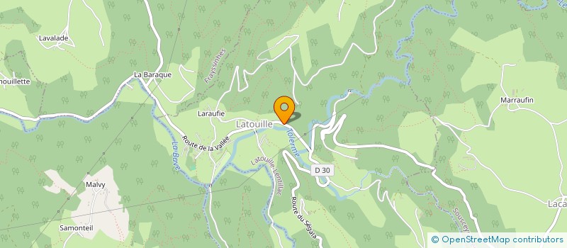 localisation de l'entreprise MADAME EVELYNE LABROUSSE  LATOUILLE-LENTILLAC