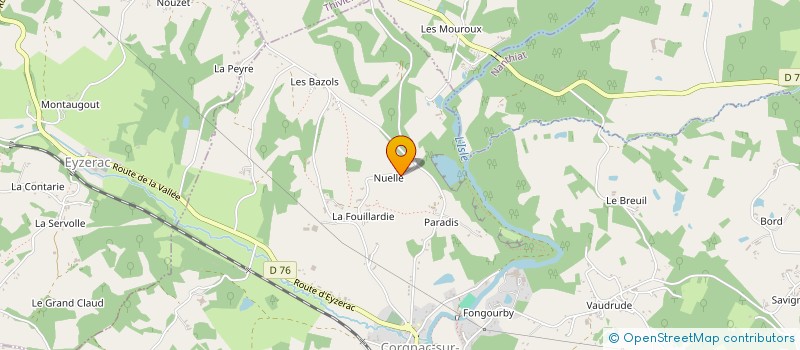 localisation de l'entreprise MADAME EVELYNE LAFOREST à CORGNAC SUR L'ISLE