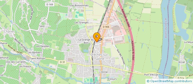 localisation de l'entreprise MADAME EVELYNE LAGOUTTE à CRECHES-SUR-SAONE