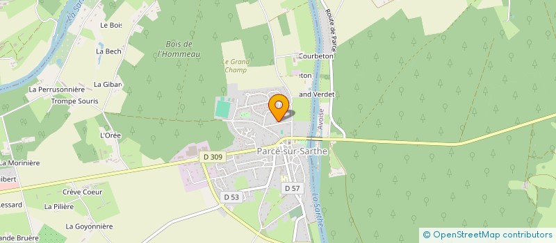 localisation de l'entreprise MADAME EVELYNE LAURENT  PARCE-SUR-SARTHE