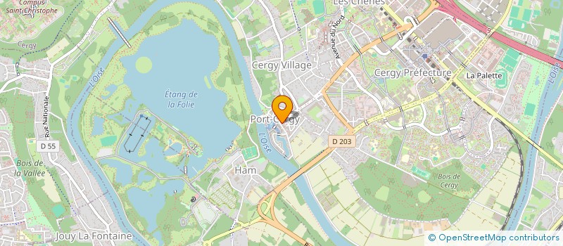 localisation de l'entreprise MADAME EVELYNE LAURENT  CERGY