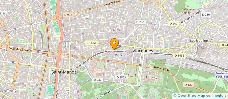 localisation de l'entreprise MADAME EVELYNE LE CALVEZ  VINCENNES