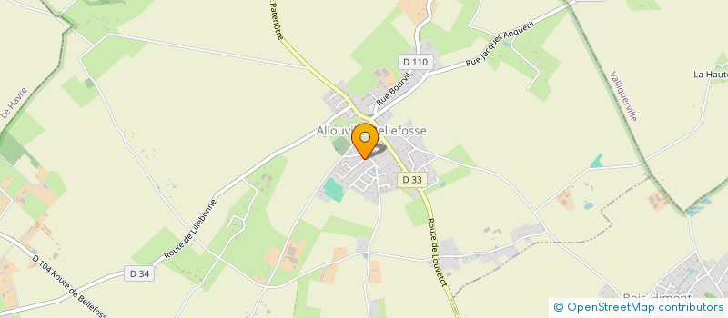 localisation de l'entreprise MADAME EVELYNE LEBLANC  ALLOUVILLE-BELLEFOSSE