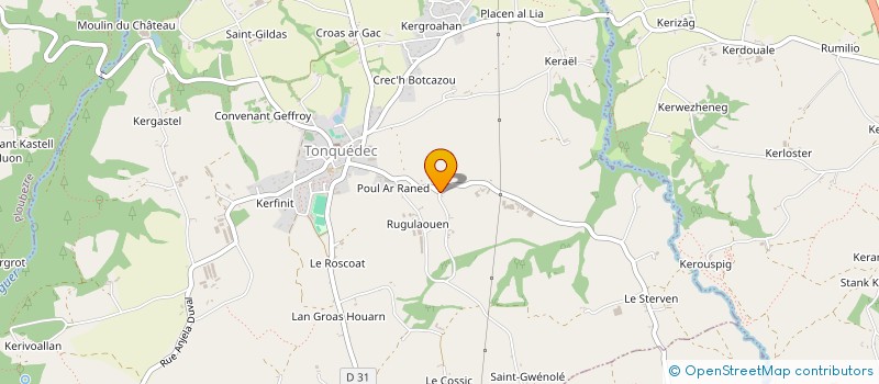 localisation de l'entreprise MADAME EVELYNE LECLERE  TONQUEDEC