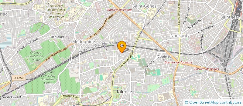 localisation de l'entreprise MADAME EVELYNE LEPRINCE  TALENCE