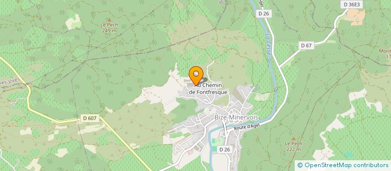 localisation de l'entreprise MADAME EVELYNE LEVEAU  BIZE-MINERVOIS