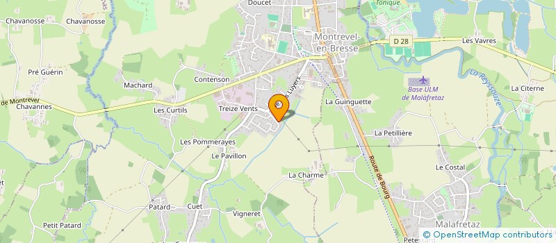 localisation de l'entreprise MADAME EVELYNE LOYAT  MONTREVEL-EN-BRESSE