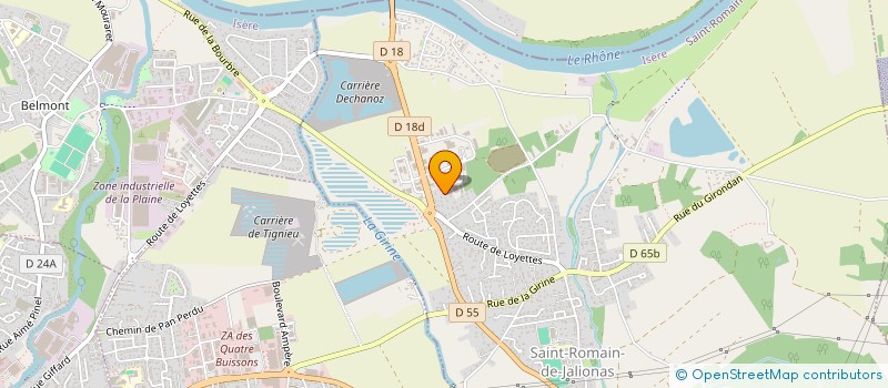 localisation de l'entreprise MADAME EVELYNE LUTRIN  SAINT-ROMAIN-DE-JALIONAS