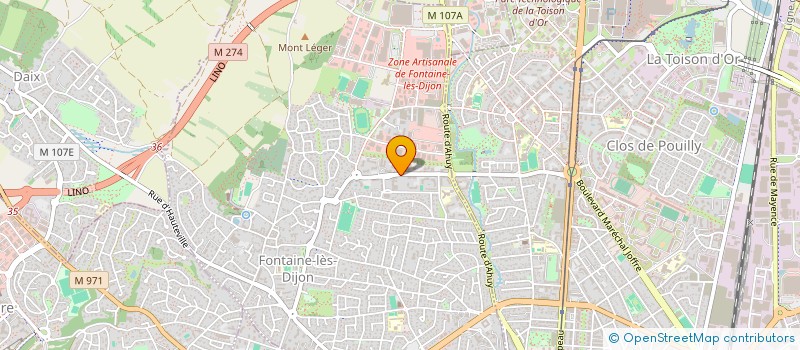 localisation de l'entreprise MADAME EVELYNE MALINET  FONTAINE-LES-DIJON