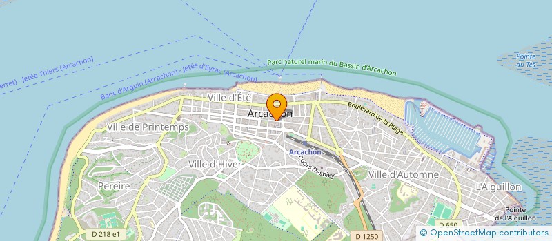 localisation de l'entreprise MADAME EVELYNE MARTIN à ARCACHON