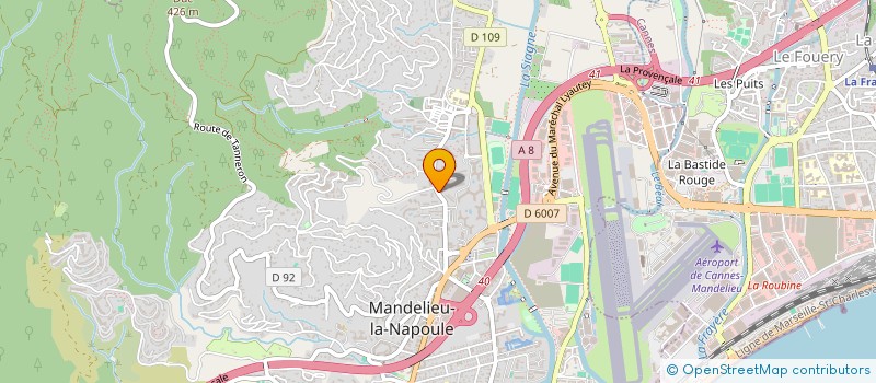 localisation de l'entreprise MADAME EVELYNE MARTIN  MANDELIEU LA NAPOULE