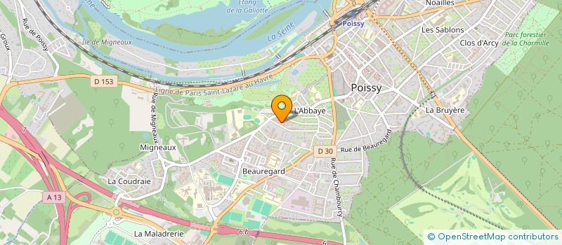 localisation de l'entreprise MADAME EVELYNE MASCLAUX  POISSY