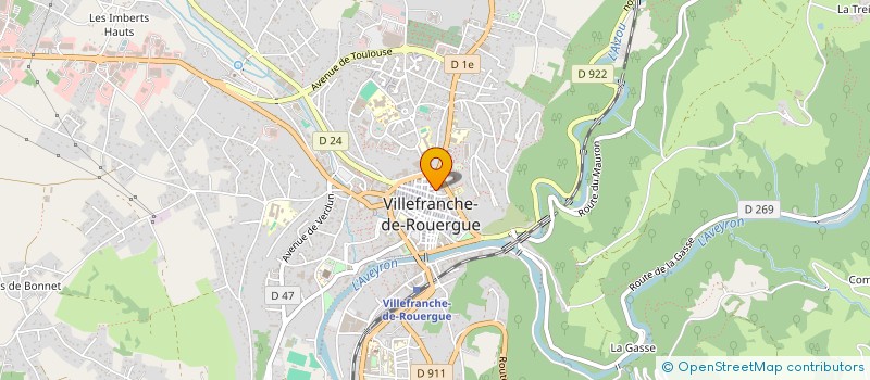 localisation de l'entreprise MADAME EVELYNE MONTEILLET à VILLEFRANCHE-DE-ROUERGUE