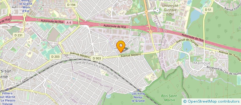 localisation de l'entreprise MADAME EVELYNE NAUDET  NOISY-LE-GRAND