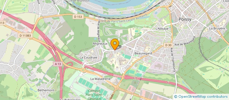 localisation de l'entreprise MADAME EVELYNE NDOUTOU NDILI  POISSY