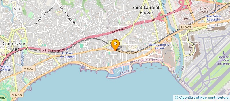 localisation de l'entreprise MADAME EVELYNE PAMPINI  SAINT-LAURENT-DU-VAR