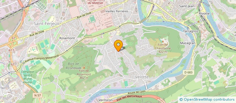 localisation de l'entreprise MADAME EVELYNE PARISOT à BESANCON