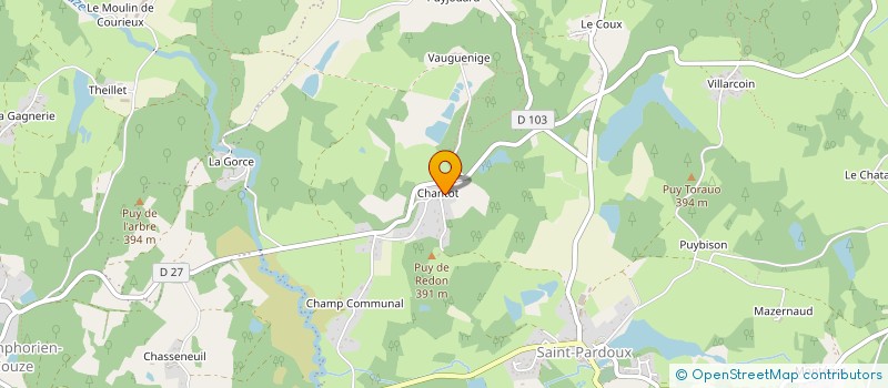 localisation de l'entreprise MADAME EVELYNE PERRIN à SAINT-PARDOUX-LE-LAC