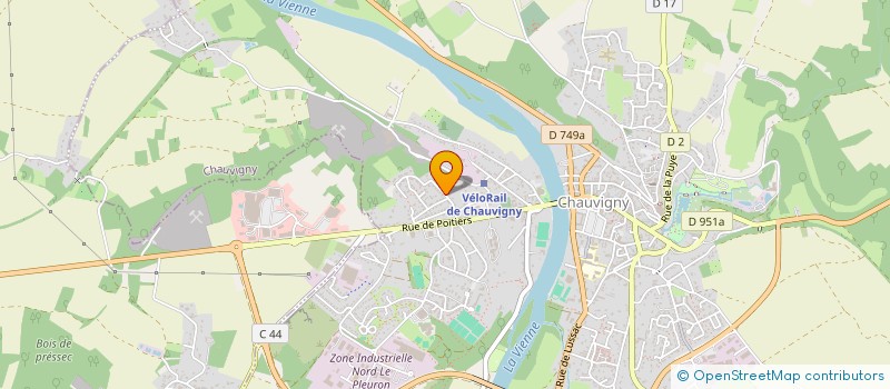localisation de l'entreprise MADAME EVELYNE PEUBLE à CHAUVIGNY