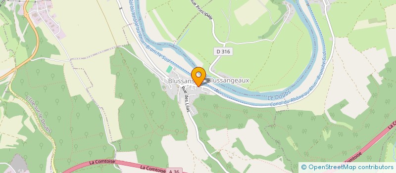 localisation de l'entreprise MADAME EVELYNE RAVEY  BLUSSANS