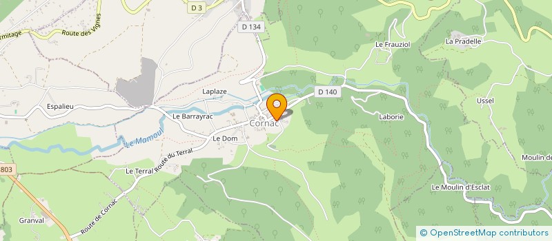 localisation de l'entreprise MADAME EVELYNE REQUEJO  CORNAC