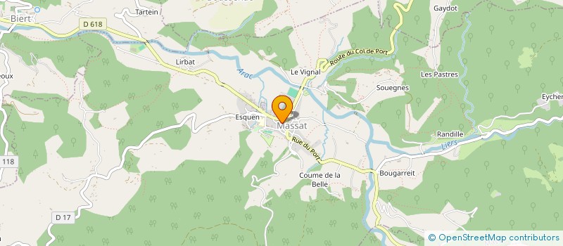 localisation de l'entreprise MADAME EVELYNE REYNAUD à MASSAT