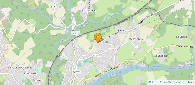 localisation de l'entreprise MADAME EVELYNE RIGUET à LE PALAIS-SUR-VIENNE